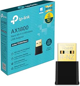 TP-Link Archer TX20U Nano, AX1800 Mbps, Çift Bant, MU-MIMO, USB 3.0, WPA3, Windows 10/11 Uyumlu, Wi-Fi 6 Nano USB Adaptör