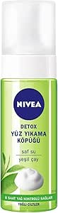 NIVEA Detox Yüz Yıkama Köpüğü 150ml, Yağlı ve Karma Ciltler, Yeşil Çay ve Antioksidan içeren Yüz Temizleyici, Gözenek Arındırıcı