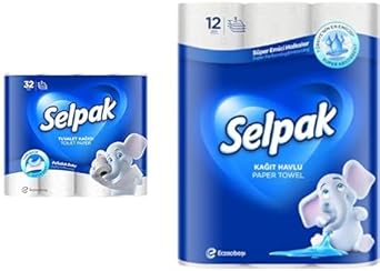 Selpak Tuvalet Kağıdı ve Kağıt Havlu Paketi (32’li + 12’li)