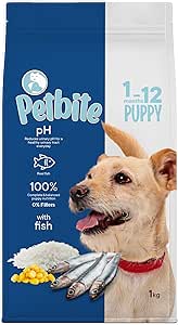 Petbite Yavru Köpekler İçin Balık Etli Kuru Köpek Maması (1 Kg, Balık)