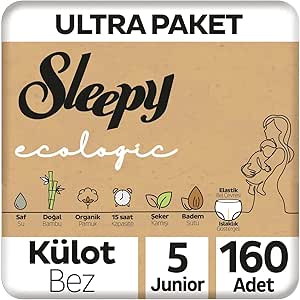 Sleepy Ecologic Ultra Paket Külot Bez 5 Numara Junior 160 Adet