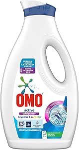 Omo Sıvı Active Cold Power Beyazlar ve Renkliler İçin Çamaşır Deterjanı 1690 ml