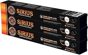 Sirius Premium Single Kapsül Kahve Ethiopia (Nespresso Uyumlu) 3lü Set (30 Kapsül)