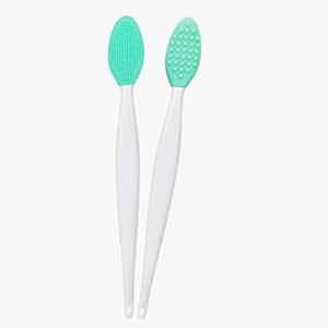 BUFFER® 2 Adet Dudak Burun Fırçası Peeling Etkili Gözenek Siyah Nokta Temizleyici Akne Giderici Çift Fırça