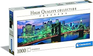 🚨 Clementoni – 1000 Parça Panorama Yetişkin Puzzle – New York Brooklyn Bridge
