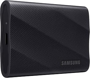 Samsung Taşınabilir T9 SSD, USB 3.2 Gen 2×2 1 TB, 2.000 MB/sn Okuma, 2.000 MB/sn Yazma, Siyah, MU-PG1T0B/WW