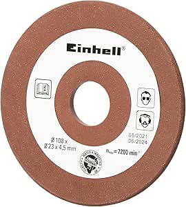 Einhell Orijinal Yedek Zımpara Diski (Bg-Cs 85 E Testere Zinciri Bileme Cihazı İçin Uygun), 108 X 4,5 X 23 Mm)