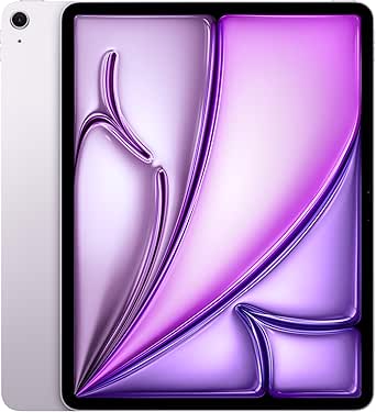 Apple M3 çipli 13 inç iPad Air: Liquid Retina Ekran, 128 GB, 12 MP Ön/Arka Kamera, Wi-Fi 6E, Touch ID, Tüm Gün Süren Pil Ömrü — Mor