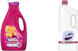 Yumoş Sıvı Bakım Çamaşır Deterjanı Renkli Giysiler, 2520 ml(1) Domestos Ultra Beyaz Maksimum Hijyen Yoğun Kıvamlı Çamaşır Suyu (1 x 1850 mL)(2)