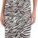 DeFacto Bodycon Vücudu Saran Yarım Balıkçı Yaka Zebra Desenli Tül Kolsuz Midi Elbise