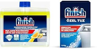 Finish Bulaşık Makinesi Temizleyicisi Limonlu (1 x 250 ml) ve Finish Bulaşık Makinesi Tuzu (1 x 1500 g)