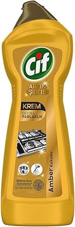 Cif Krem Yüzey Temizleyici Altın Işıltısı Amber Kokulu 750 ml