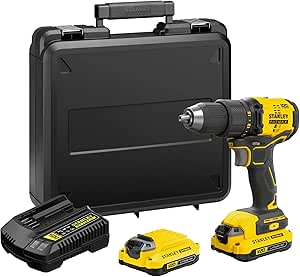 STANLEY 18V 1.5Ah V20 Çift Akülü Kömürsüz Darbesiz Matkap