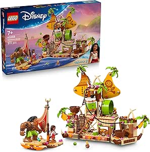 LEGO ǀ Disney Moana 2 Kakamora Gemisi 43258-7 Yaş ve Üzeri Disney Hayranı Çocuklar için Hazine Sandığı ve Gemi İçeren Yaratıcı Oyuncak Yapım Seti, Doğum Günü Hediyesi (572 Parça)