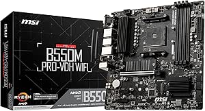 MSI B550M Pro-Vdh Wifi Am4 Ddr4 4400(Oc) Hdmi Dvg Vga M.2 Usb3.2 Wifi Matx Anakart