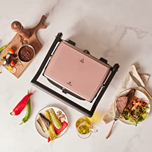 Karaca Gastro Grill Glass Premium 2400W Tost Makinesi Rose Gold