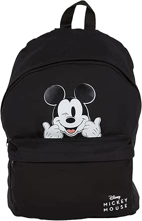 DeFacto Kadın Unisex Disney Mickey %26 Minnie Okul Sırt Çantası, Siyah, Tek Beden