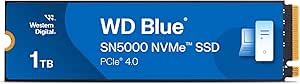 Western Digital Blue SN5000 NVMe SSD M.2 2280 1 TB (5.000 MB/sn’ye kadar okuma 4.000 MB/sn’ye kadar yazma) – WDS100T4B0E