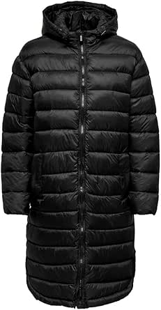 ONLY Kadın ONLMELODY OVERSIZE QUILT COAT CC OTW Mont, Siyah, M