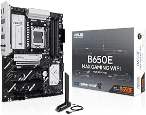 ASUS B650E MAX GAMING WIFI AMD B650 AM5 DDR5 8000 DP HDMI 3x M2 USB3.2 WiFi 6E + BT AURA RGB 2.5Gbit LAN ATX 256GB’a kadar ram desteği, PCIe5.0, ASUS 5X PROTECTION III