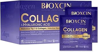 Bioxcin Beauty Collagen Toz 30 Saşe X 10.000 Mg Tip 1 – Tip 3 Hidrolize Kolajen – Keratin