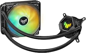 ASUS TUF GAMING LC 120 ARGB AIO AURA SYNC 120MM Adreslenebilir RGB Fan NCVM Kaplamalı RGB Pompa Kapağı Sıvı CPU Soğutucusu V2
