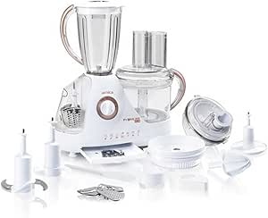 Arnica Prokit 444 Plus Rose Mutfak Robotu, 800 W, 1.5 L Hazne, Paslanmaz Çelik Bıçak, Hamur Karıştırıcı, Rose