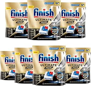Finish Ultimate Plus 140 Kapsül Bulaşık Makinesi Deterjanı Tableti (7x 20 Kapsül)