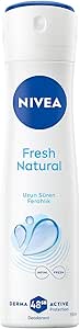 NIVEA Kadın Sprey Deodorant Fresh Natural 150 ml, Ter ve Ter Kokusuna Karşı 48 Saat Deodorant Koruması