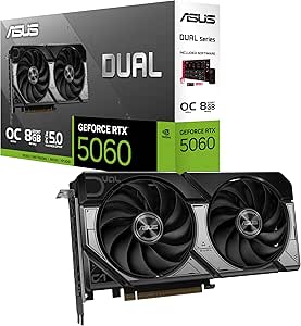 ASUS DUAL RTX5060 O8G NVIDIA GEFORCE RTX 5060 8GB GDDR7 128bit OC HDMI 3xDP DLSS3 EKRAN KARTI