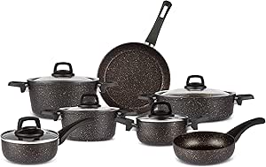 Karaca Biogranit Black gold 12 Prç Tencere Seti New