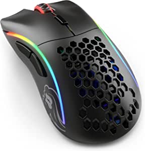 Glorious Model D RGB Kablosuz BAMF sensörlü 19.000 DPI 67 gram Gaming Mouse Mat Siyah