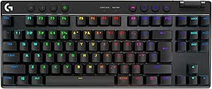 Logitech G PRO X TKL LIGHTSPEED Kablosuz Oyun Klavyesi, Ultra Portatif Sayısal Tuş Takımsız Tasarım, LIGHTSYNC RGB, PBT tuş başlıkları, Tıklamalı Anahtarlar (GX Brown), İngilizce Q Klavye, Siyah