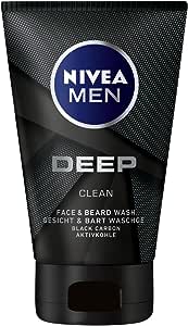 NIVEA MEN Erkek Yüz ve Sakal Temizleme Jeli Deep Dimensiın 100 ml, Aktif Karbon, Cilt Arındırıcı