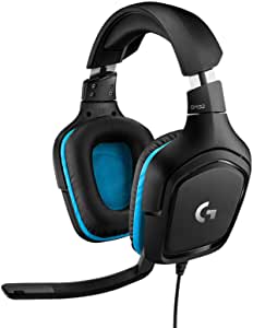 Logitech G G432 Kablolu Oyuncu Kulaklığı, 7.1 Surround Ses, DTS kulaklık: X 2.0, 6mm Mikrofon, Windows, Mac, Nintendo Switch, PS4, Xbox One, Tablet ve Mobil Cihazlarla Uyumluluk, Siyah