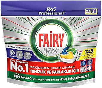Fairy Proffesional Platinum Limon Kokulu Bulaşık Makinesi Deterjanı Kapsül 125 Yıkama