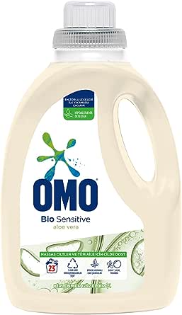Omo Bio Sensitive Sıvı Deterjan Aloe Vera Özlü Hipoalerjenik 1500 ml