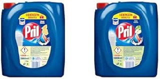 Pril Limon Kokulu Sıvı Bulaşık Deterjanı (1 x 4 KG) ve Pril Elma Kokulu Elde Yıkama Sıvı Bulaşık Deterjanı (1 x 4 kg)