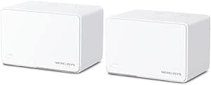Mercusys Halo H80X(2-pack), AX3000Mbps, Dual-Band, Gigabit Portları, 150’ye Kadar Cihaz Bağlanabilir, 460 m²’ye Kadar Kapsama, Akıllı Bağlantı, Mobil Uygulama ile Kolay Kurulum, Wi-Fi 6 Mesh Sistemi
