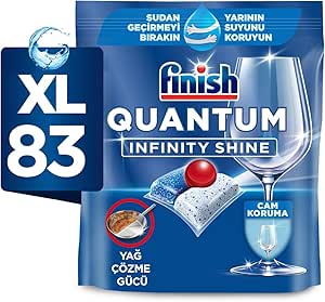 Finish Quantum Infinity Shine 83 Kapsül Bulaşık Makinesi Deterjanı Tableti (1 x 83 Kapsül)