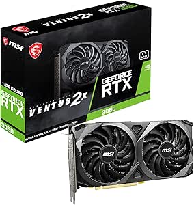 MSI GeForce RTX 3060 Ventus 2X 12G 12GB GDDR6 192Bit DX12 Gaming (Oyuncu) Ekran Kartı