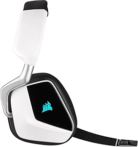 Corsair Void RGB Elite Kablosuz Oyuncu Kulaklığı, 7.1 Surround, Dinamik RGB Aydınlatma, Discord Sertifikalı, PC/Mac/PS4/PS5 Uyumlu, Beyaz (CA-9011202-EU)