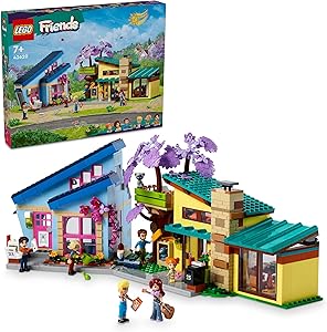 LEGO Friends Olly ve Paisley’nin Aile Evleri 42620-7 Yaş ve Üstü Kız ve Erkek Çocuklar için Mini Bebekler, Aksesuarlar ve Oyuncak Hayvanlar İçeren Rol Yapma Oyuncağı (1126 Parça)