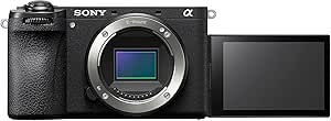 Sony Alpha 6700 aynasız APS-C dijital kamera, AI tabanlı otomatik odaklama, 5 eksenli görüntü sabitleme, 4K 120p video, vlogging ve selfie için eğilebilir dokunmatik ekran, web kamerası