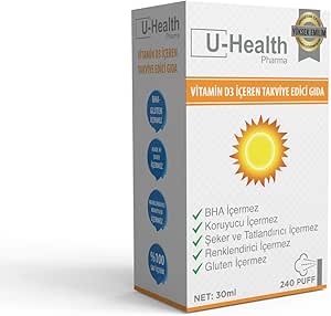 U HEALTH PHARMA VİTAMİN D3 İÇEREN TAKVİYE EDİCİ GIDA 30ML