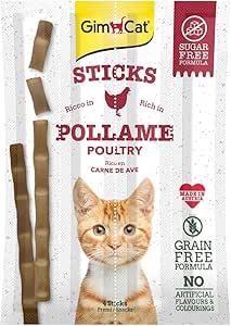Gimcat Sticks Kümes Hayvanı Etli Tahılsız Ödül Çubukları 4lü 20 gr