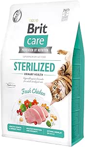 Brit Care Urinary Health, İdrar Yolu Problemi Olan Kısırlaştırılmış Kediler İçin, Tahılsız, Hipoalerjenik, Taze Tavuk Etli Kuru Mama, 7 kg