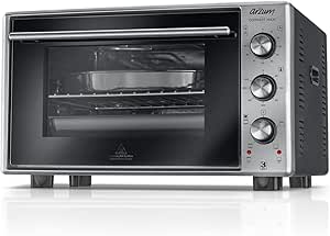 Arzum AR2002 Cookart Maxi Cift Camlı Fırın, Paslanmaz Çelik