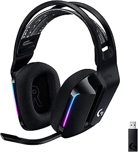 Logitech G G733 LIGHTSPEED Kablosuz Kulak Üstü Oyuncu Kulaklığı, LIGHTSYNC RGB, Blue Voice Mikrofon, Askılı Kafa Bandı, PRO-G Ses Sürücüleri, 29 Saat Pil Ömrü, Siyah