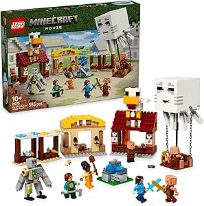 LEGO Minecraft Hortlak Balon Köy Saldırısı 21273-10 Yaş ve Üzeri Çocuklar için Steve, Dawn, Piglin ve Duruşu Ayarlanabilir Demir Golem Minifigürleri İçeren Yaratıcı Oyuncak Yapım Seti (555 Parça)